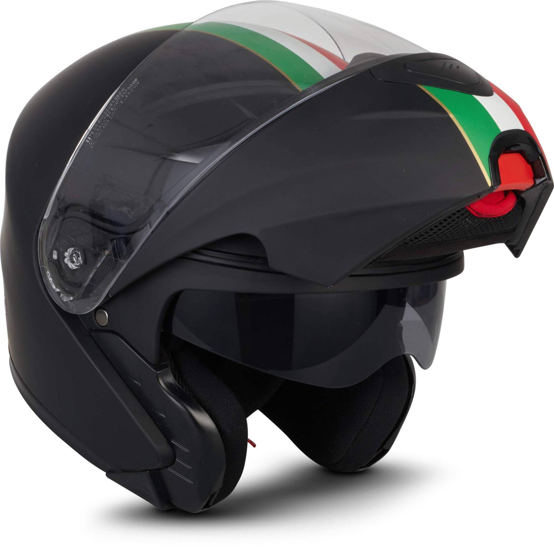 Moto Helmets® F19 „Venice Black“ · Motorrad-Helm · Klapp-Helm Modular-Helm Flip-up Integral-Helm Motorrad-Helm Roller-Helm Sport · ECE 22.05 Sonnenvisier Schnellverschluss Tasche S (55-56cm) von Moto Helmets