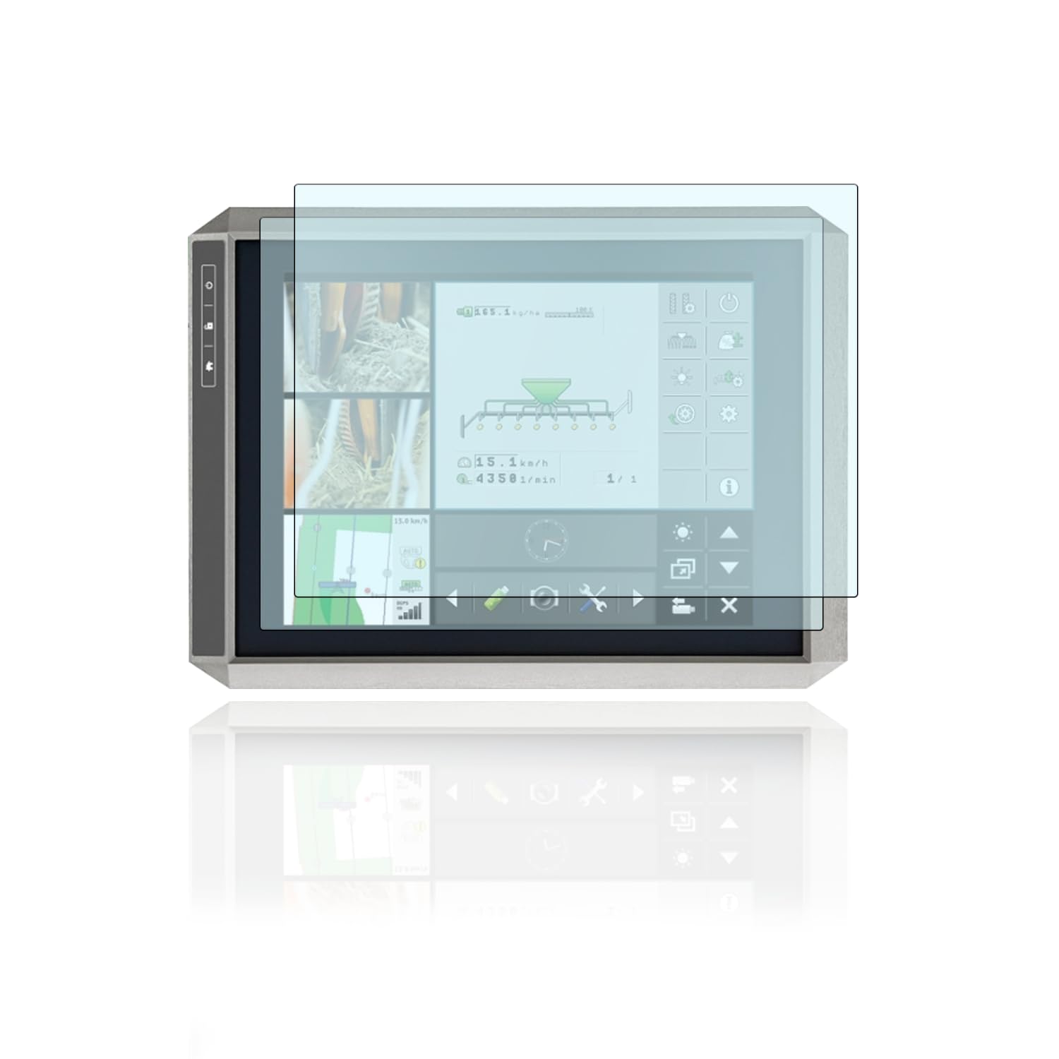 Schutzfolie für Display und Tacho kompatibel mit Müller Elektronik TOUCH 1200 Terminal von Moto Screenies