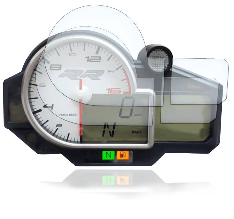Displayschutzfolie Tacho Schutzfolie geeignet für BMW S1000RR 2009-2014 von Moto Screenies