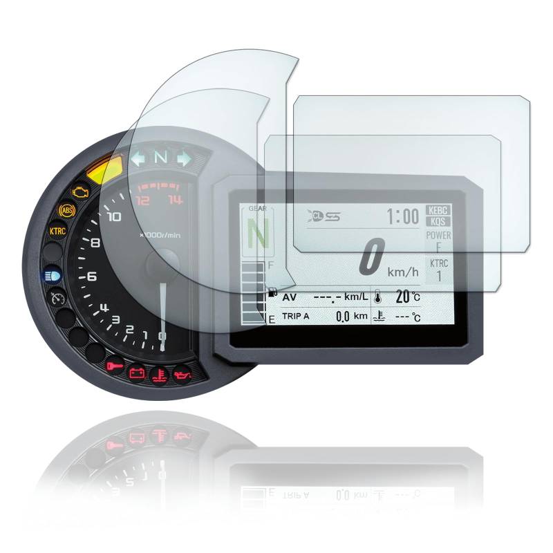 Displayschutzfolie Tacho Schutzfolie geeignet für Kawasaki Versys 1000 SE 2019 von Moto Screenies