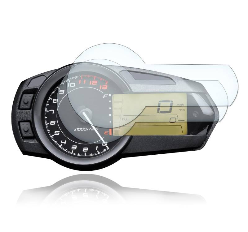 Displayschutzfolie Tacho Schutzfolie geeignet für Kawasaki ZX6R 636 2013-2018 von Moto Screenies