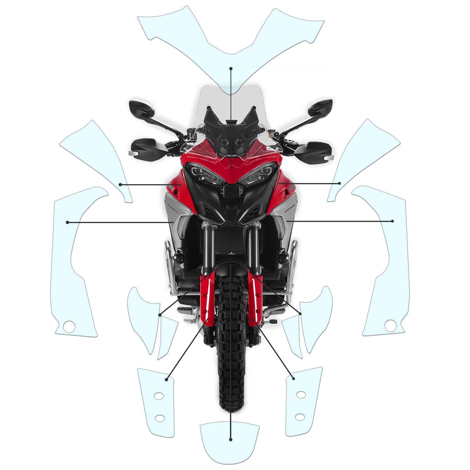 Steinschlag Lackschutzfolie Kratzschutz Transparent geeignet für Ducati Multistrada V4 2021+ Steinschlag Lackschutzfolie Kratzschutz Transparent geeignet für Ducati Multistrada V4 2021+ von Moto Screenies