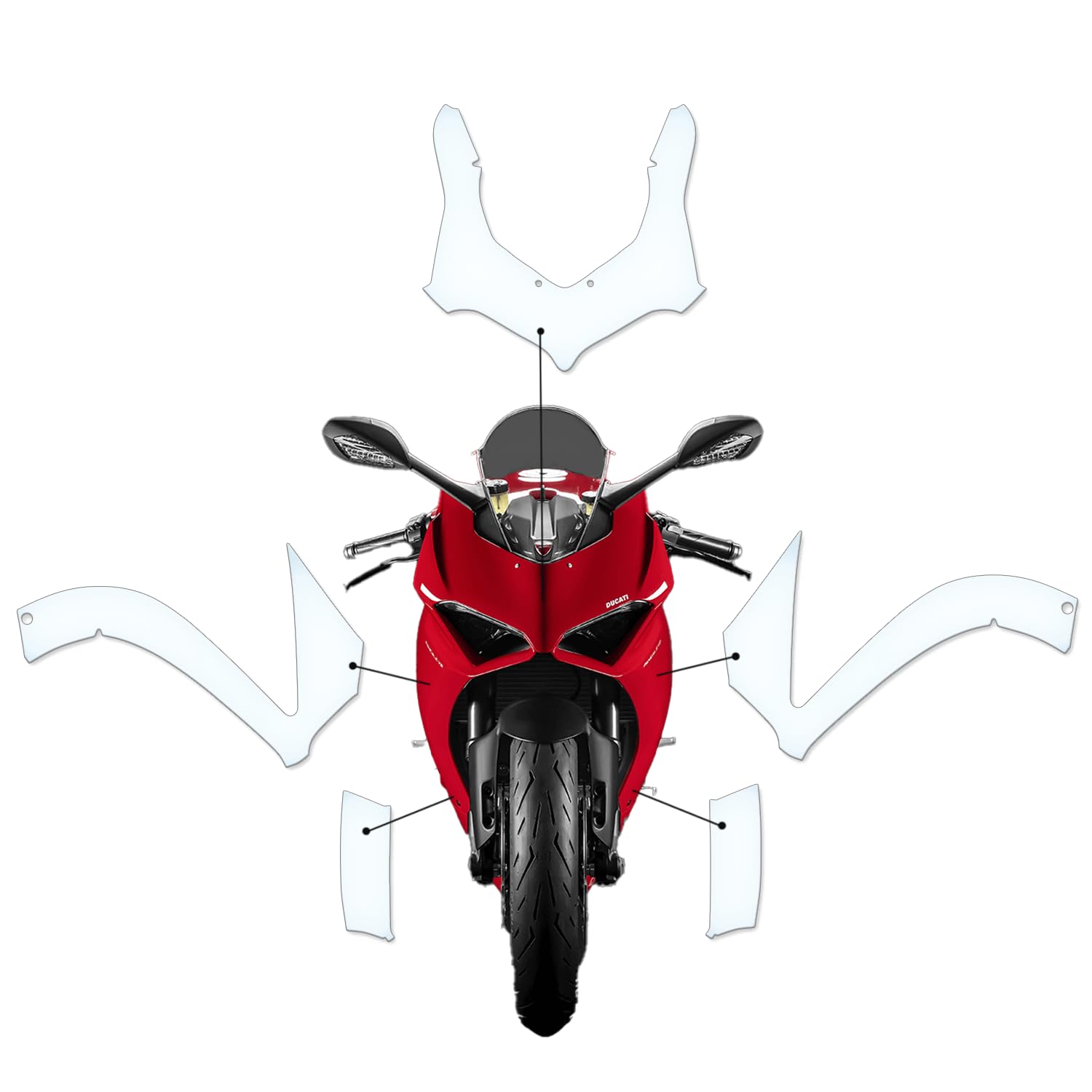 Steinschlag Lackschutzfolie Kratzschutz Transparent geeignet für Ducati Panigale V2 Steinschlag Lackschutzfolie Kratzschutz Transparent geeignet für Ducati Panigale V2 von Moto Screenies