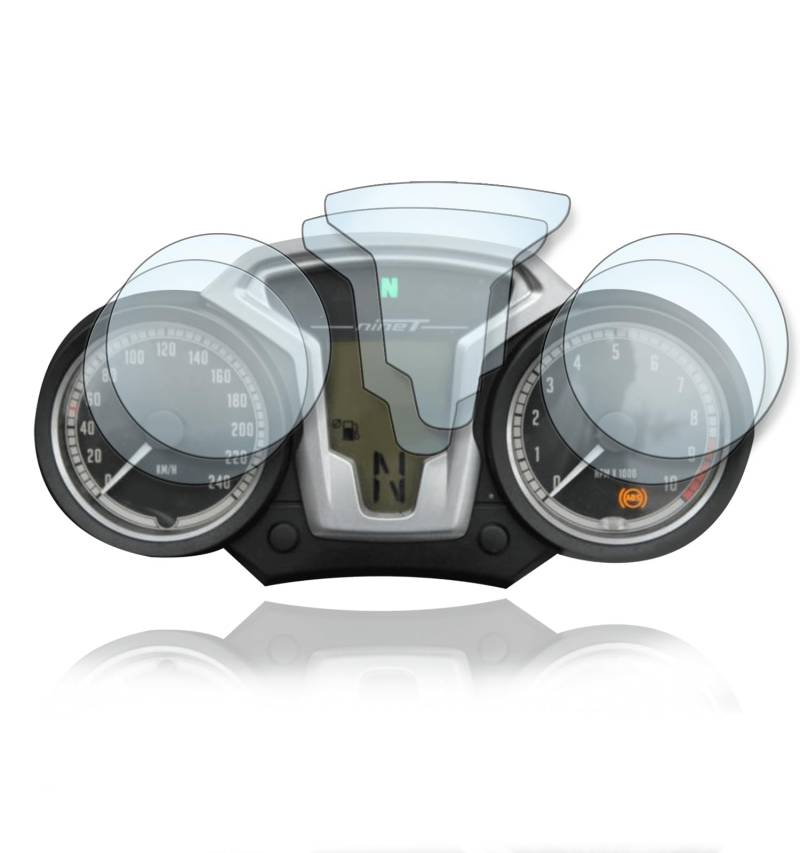 Tachoschutzfolie Displayschutzfolie geeignet für BMW R Nine T 2x Anti Glare von Moto Screenies