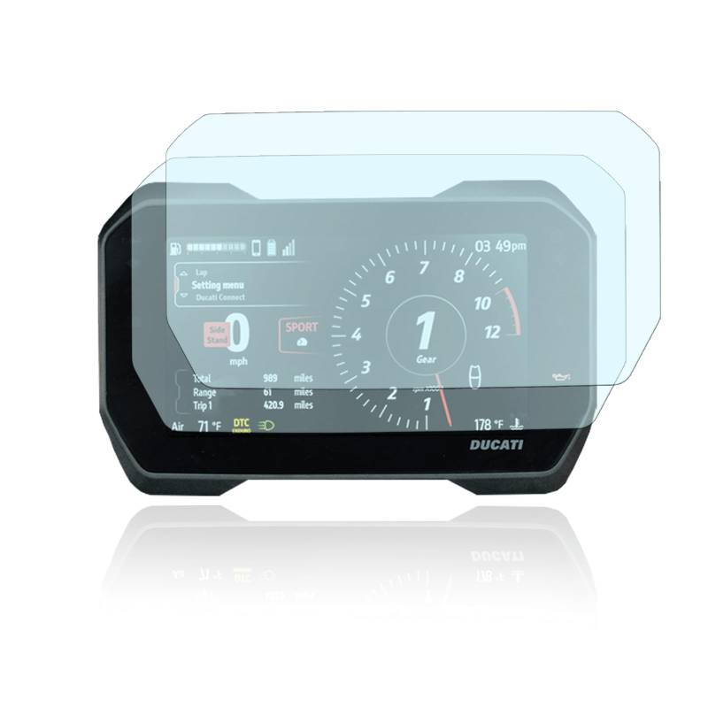 Moto Screenies Motorrad Display Schutzfolie für Ducati Multistrada V4S 2021, 2x Ultra Clear / 1x Anti Glare von Moto Screenies