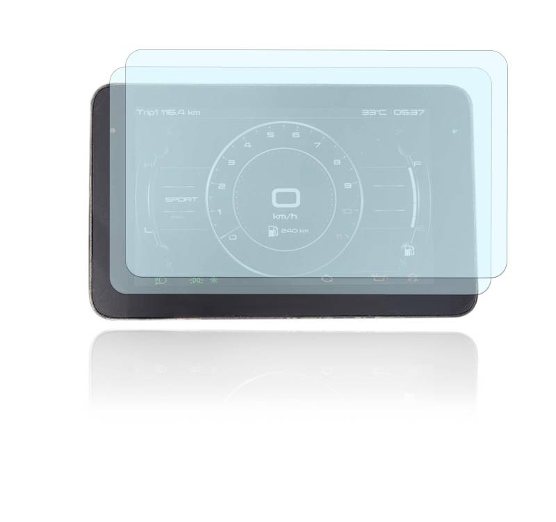 Tachoschutzfolie Displayschutzfolie passend für CFMoto 675 SR-R 2024+ 7 Zoll 2x Ultra Clear von Moto Screenies