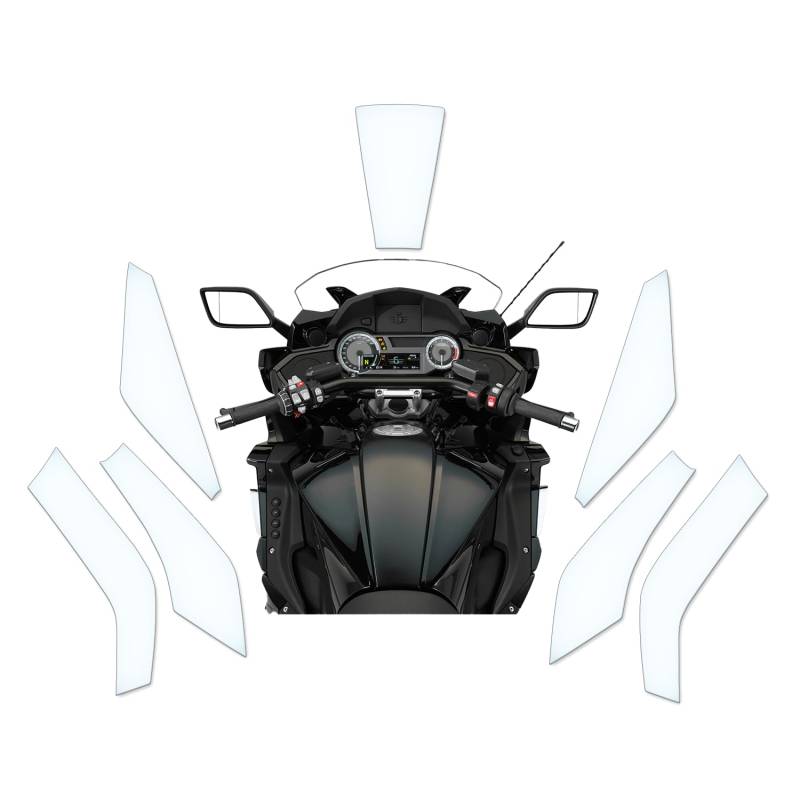 Tankschutzfolie Lackschutz Tankpad Transparent geeignet für BMW K1600 B Grand America von Moto Screenies