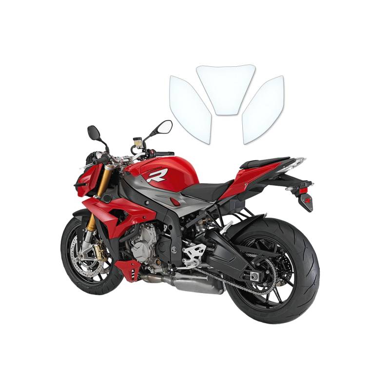 Tankschutzfolie Lackschutz Tankpad Transparent geeignet für BMW S1000 R 2014-2016 von Moto Screenies