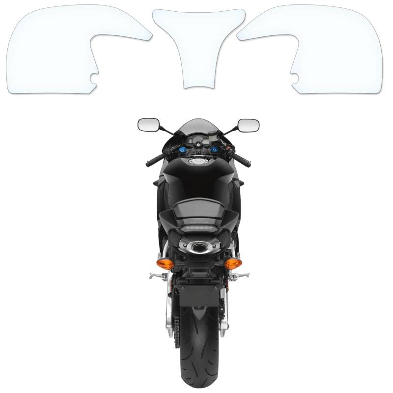 Tankschutzfolie Lackschutz Tankpad Transparent geeignet für Honda CBR600RR PC41 2013-2017 von Moto Screenies