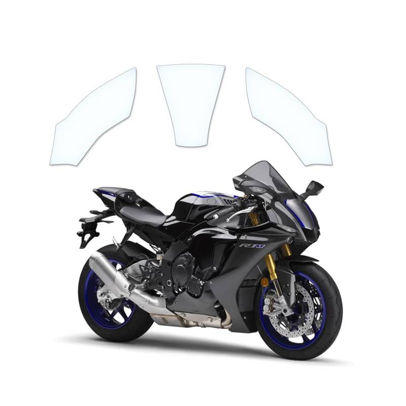 Tankschutzfolie Lackschutz Tankpad Transparent geeignet für Yamaha YZF-R1M 2020+ von Moto Screenies
