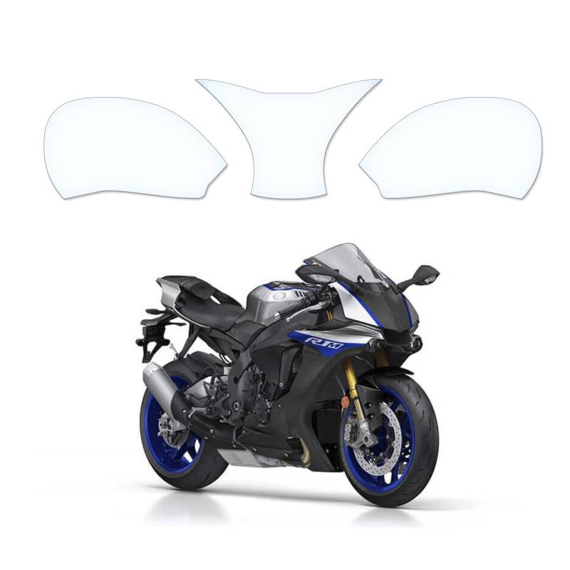 Tankschutzfolie Lackschutz Tankpad Transparent geeignet für Yamaha YZF R1M RN32 RN49 2015-2019 von Moto Screenies