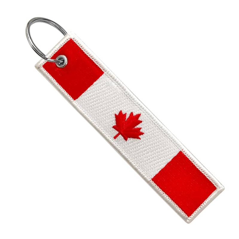Flagge Schlüsselanhänger Tag mit Schlüsselring, EDC für Motorräder, Roller, Autos und Geschenke, Kanada, Small von MotoLoot