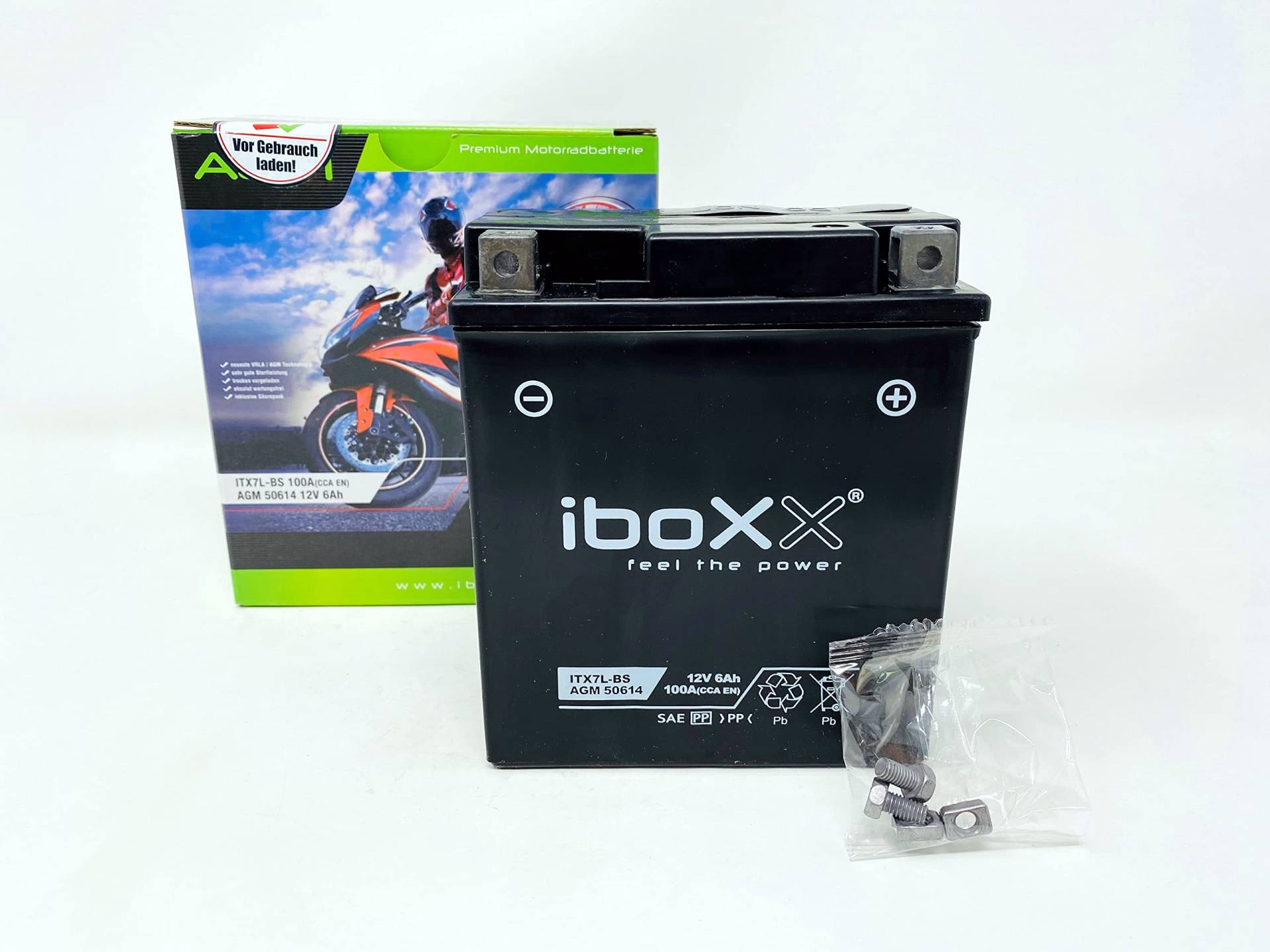 Batterie YTX7L-BS kompatibel mit Vespa GTS 125 ie IGET Super Notte ABS MA3700 2019-2020 von MotoX-treme