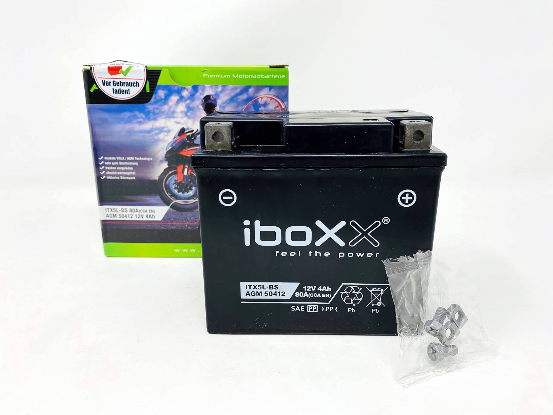 Motorrad Batterie YTX5L-BS kompatibel mit Beta RR 300 2T Racing ZD3E3053 2015-2016 von MotoX-treme