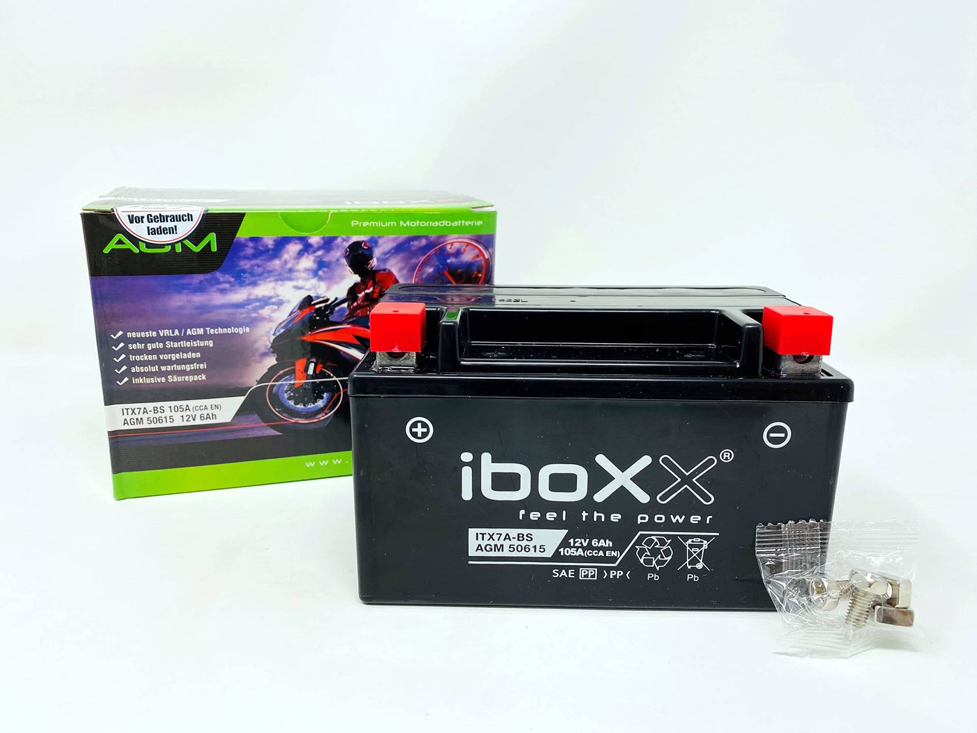 Motorrad Batterie YTX7A-BS kompatibel mit Rex RS 750 50 4T 2009-2017 von MotoX-treme