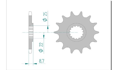 Ritzel Antriebsritzel 14-Zähne 520-Teilung kompatibel mit Beta RR 400 Enduro Bj. 2013-2014 von MotoX-treme