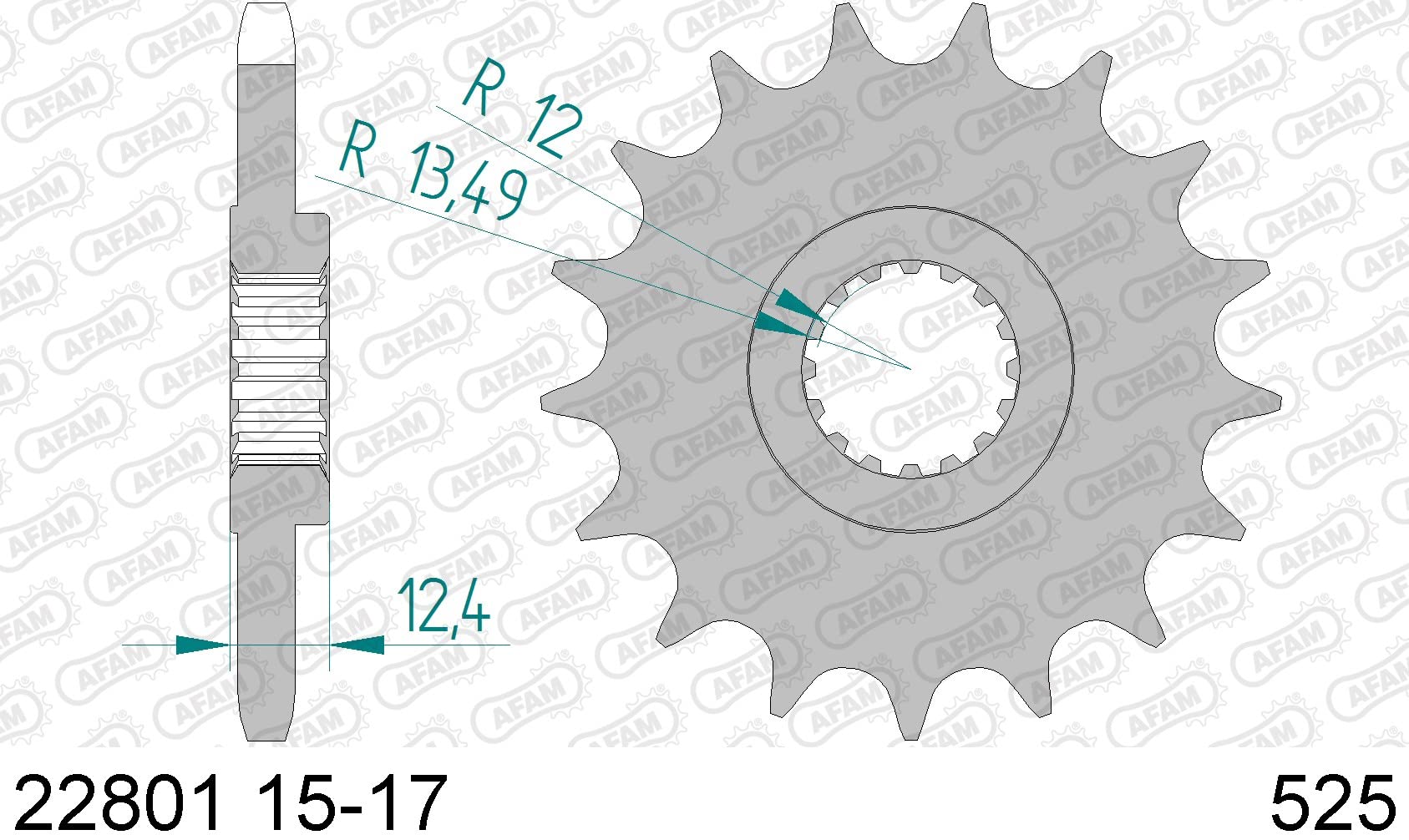 Ritzel Antriebsritzel 16-Zähne 525-Teilung kompatibel mit Suzuki GSX-R 1000 A ABS Bj. 2017-2018 von MotoX-treme
