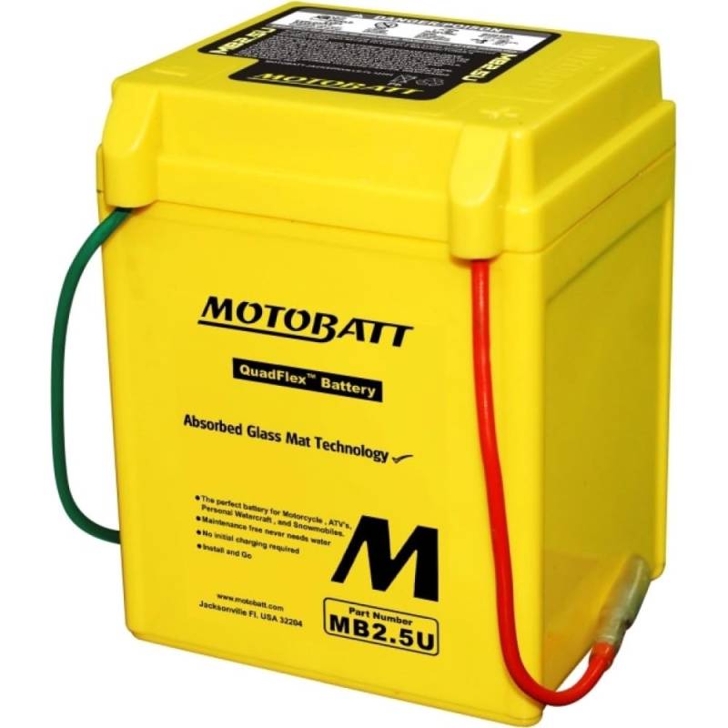 Motobatt Akku MB2.5U 12V 2AH YB2.5L-C, YB2.5-C-1, YB2.5-C-2 L: 80mm x H: 105mm x B: 70mm von Motobatt