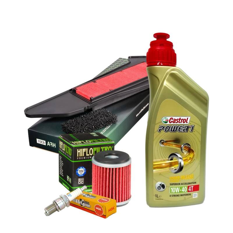 Wartungsset Castrol Power 1 10W40 Ölfilter Luftfilter Yamaha X-Max 300 von GTTCCG