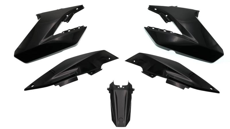 Verkleidungskit/Plastik Kit Motoflow (Schwarz) passend für Yamaha WR 125 X/R (2009 bis 2013) AMZ-FL.01.185-BK.v188 von Motoflow