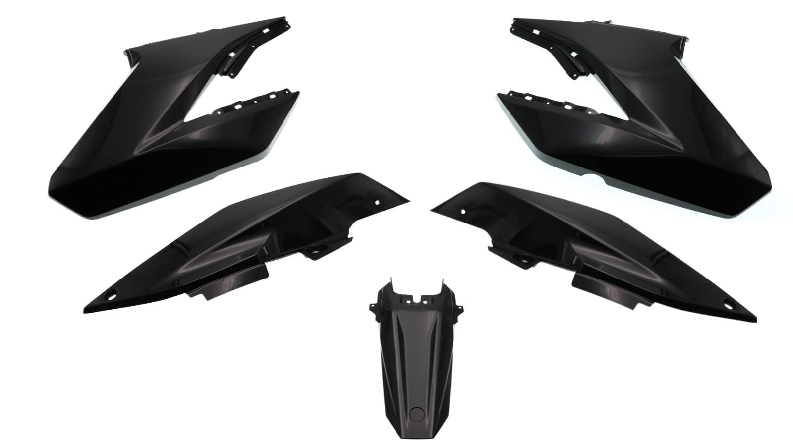 Verkleidungskit/Plastik Kit Motoflow (Schwarz) passend für Yamaha WR 125 X/R (2013 bis 2017) AMZ-FL.01.185-BK.v210 von Motoflow