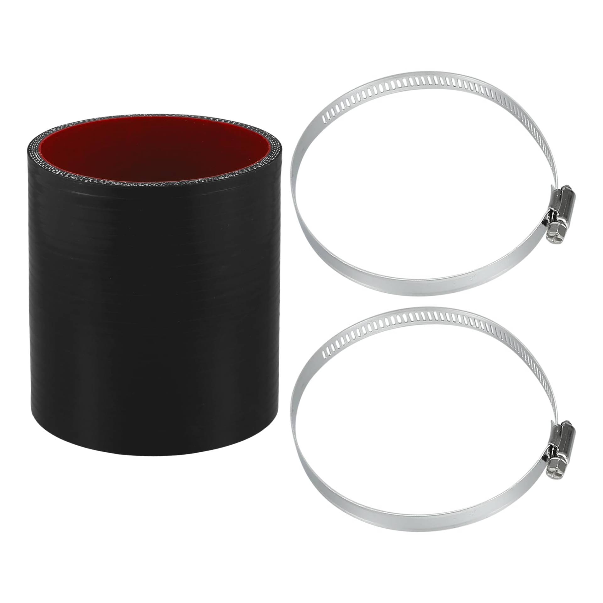 Motoforti 1 Satz 83mm 3,27" ID 100mm 3,94" Länge 0 Grad Schwarz Rotes Auto Silikonschlauch mit Schellen Kühlmittelschlauch Universal Motoforti 1 Satz 83mm 3,27" ID 100mm 3,94" Länge 0 Grad Schwarz Rotes Auto Silikonschlauch mit Schellen Kühlmittelschlauch Universal von Motoforti