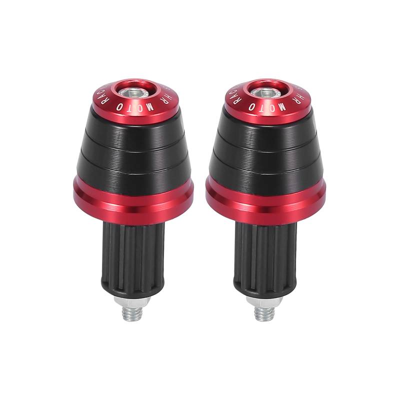 Motoforti 2Stk. Universell 18mm Lenker Endkappen Stecker Stab Ende für Motorrad Rot von Motoforti