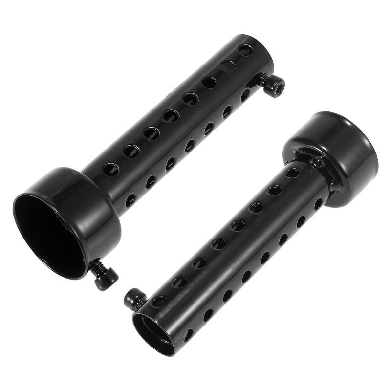 Motoforti 2Stück 42mm Motorrad Auspuff Schalldämpfer Auspuffrohr Schwarz von Motoforti