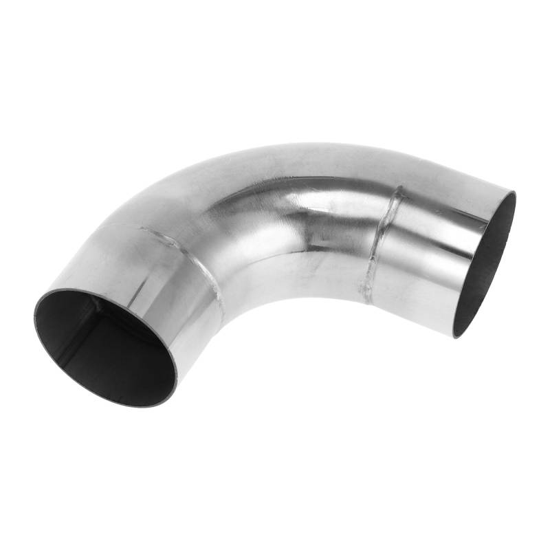 Motoforti 90 Grad Bogen Auspuffrohr DIY Benutzerdefiniertes Auto Modifiziertes Auspuffrohr Rohrleitung Rohr 57mm/2,25" OD 100mm/3,94" Länge 304 Edelstahl Silberton von Motoforti