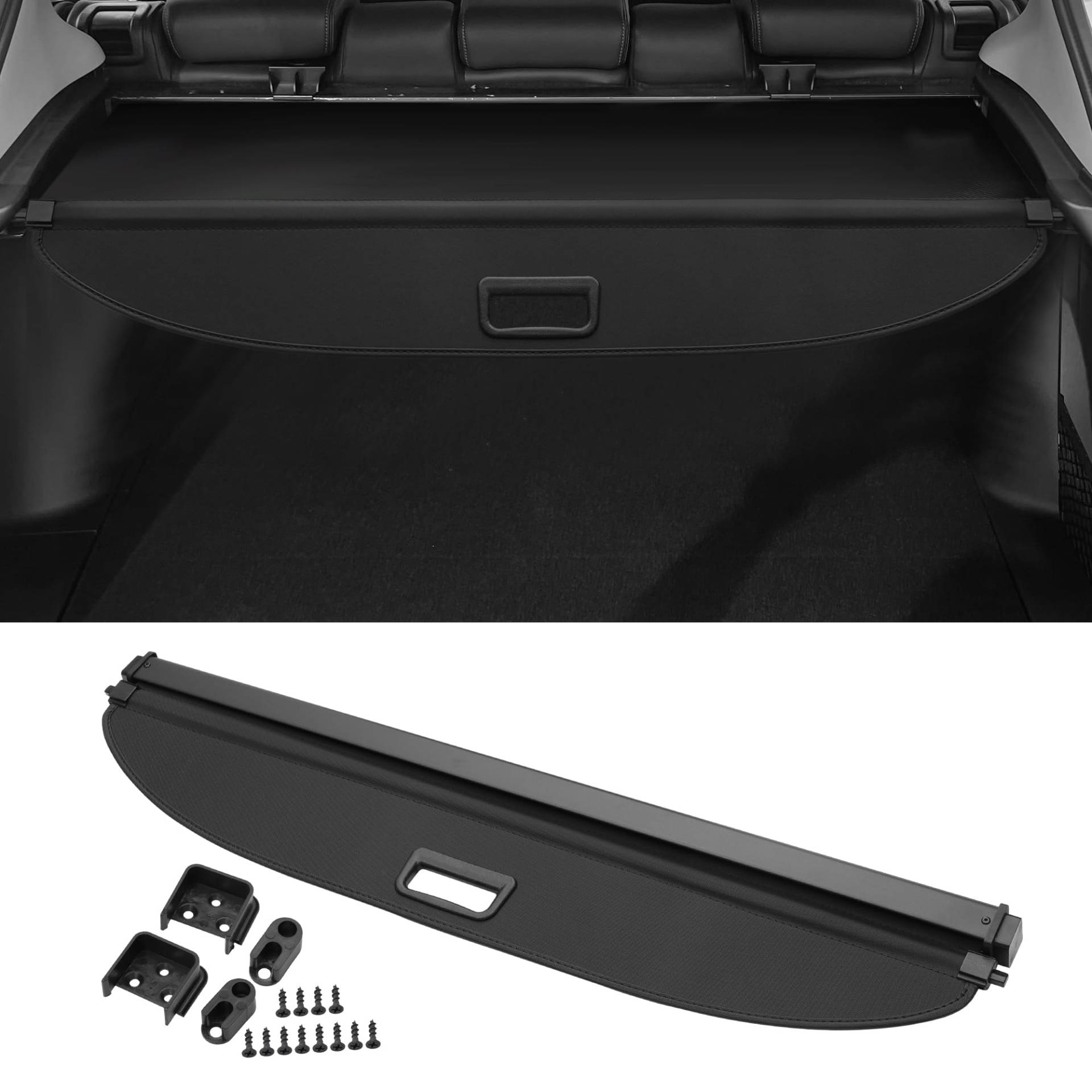 Motoforti Auto ausziehbare Kofferraumabdeckung für Volkswagen Tiguan 2007-2016 Heckklappenregal Gepäcksicherheitsschutzschirm, Leinwand, mit Zubehör, Glanzschwarz Motoforti Auto ausziehbare Kofferraumabdeckung für Volkswagen Tiguan 2007-2016 Heckklappenregal Gepäcksicherheitsschutzschirm, Leinwand, mit Zubehör, Glanzschwarz von Motoforti