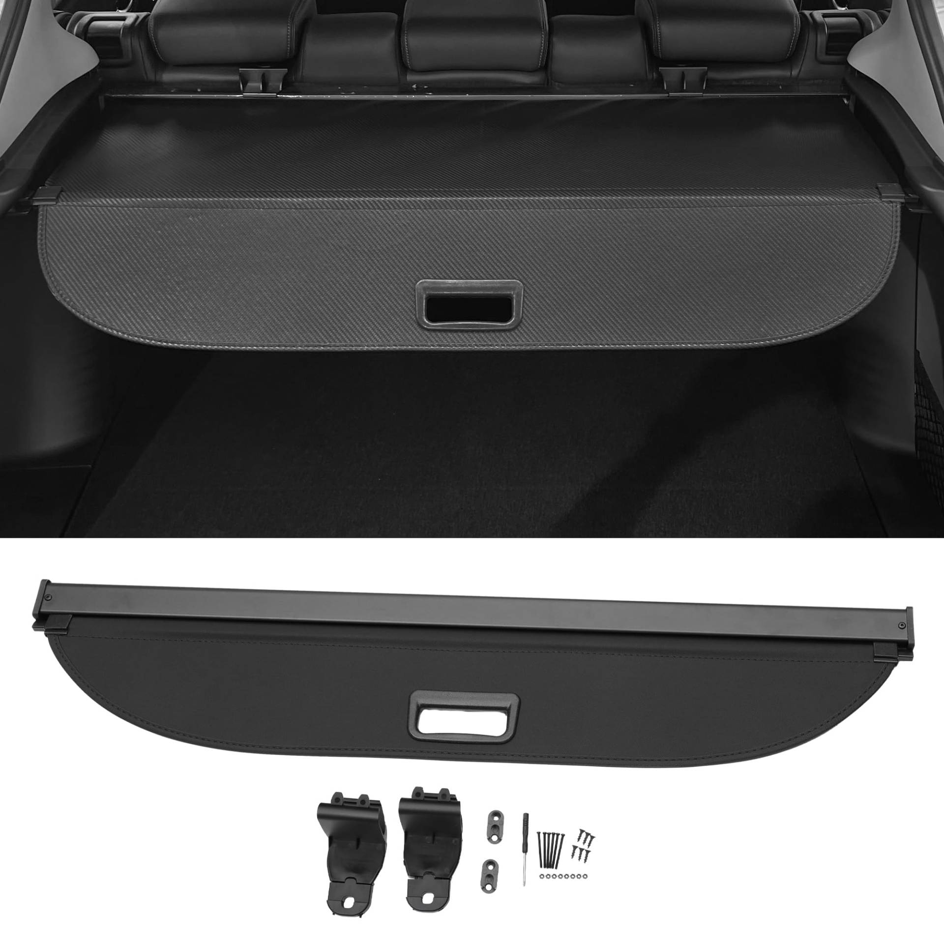 Motoforti Kofferraum ausziehbare Laderaumabdeckung für BMW X1 F48 16-21 Heckklappenregal Gepäcksicherheitsschutzabdeckung, Leinwand, mit Zubehör, Glanzschwarz Motoforti Kofferraum ausziehbare Laderaumabdeckung für BMW X1 F48 16-21 Heckklappenregal Gepäcksicherheitsschutzabdeckung, Leinwand, mit Zubehör, Glanzschwarz von Motoforti