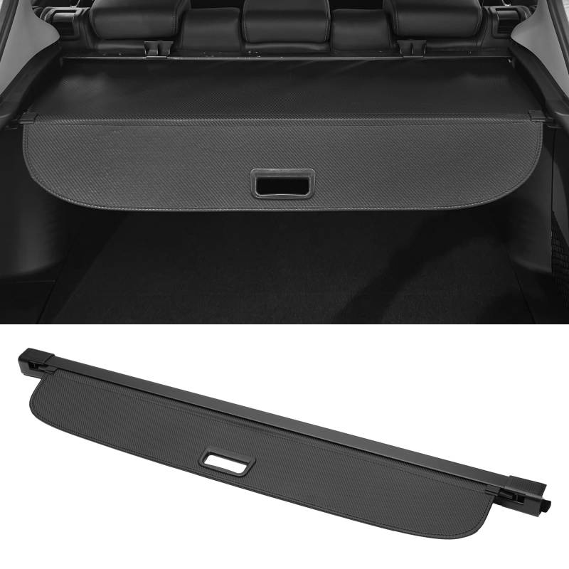 Motoforti Kofferraum ausziehbare Laderaumabdeckung für BMW X3 2011-2017 Heckklappenablage Gepäcksicherheitsabdeckung Schattierung, Leinwand, Carbonfaser Schwarz von Motoforti