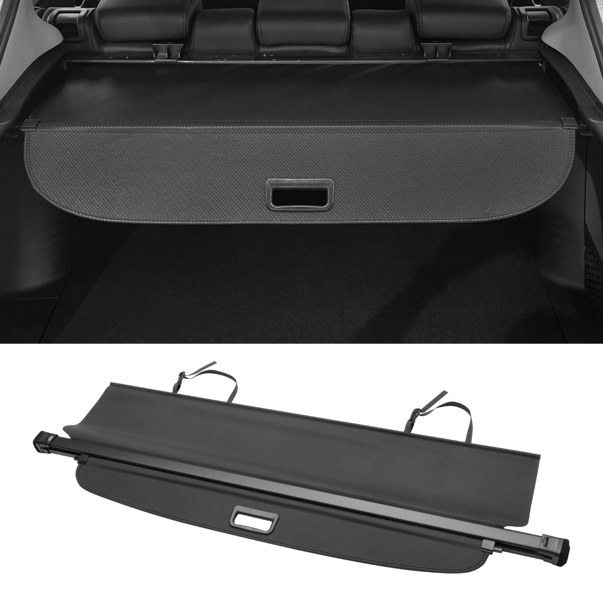 Motoforti Kofferraum ausziehbare Laderaumabdeckung für Honda CRV 2002-2006 Heckklappenregal Gepäcksicherheitsschutzschirm, Leinwand, Glanzschwarz Motoforti Kofferraum ausziehbare Laderaumabdeckung für Honda CRV 2002-2006 Heckklappenregal Gepäcksicherheitsschutzschirm, Leinwand, Glanzschwarz von Motoforti