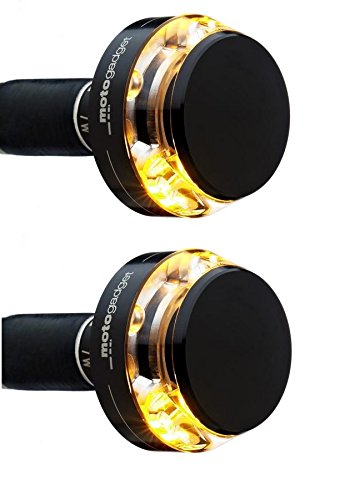 Motogadget mg6002011/mg6002012 – m-blaze Disc LED Bar End Blinker, schwarz, Paar für 7/20,3 cm und 2,5 cm Bars von Motogadget