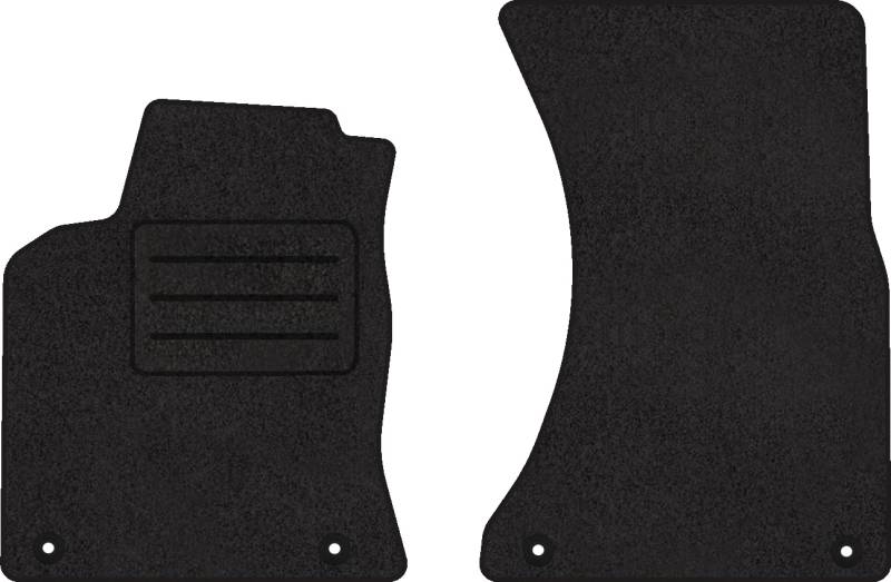 Fußmatten Velours Autoteppich passend für Audi Q5 II FY vorne schwarz von Motohobby.pl