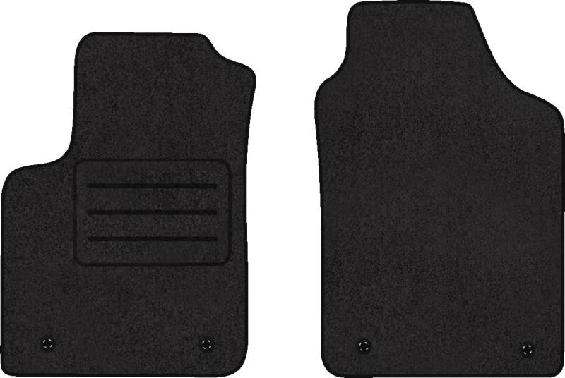Fußmatten Velours Autoteppich passend für FIAT 500 Cabrio vorne schwarz von Motohobby.pl