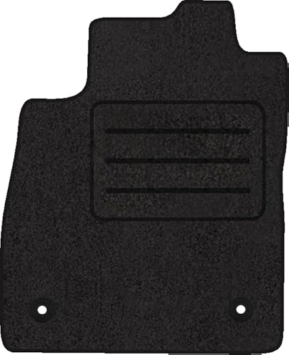 Fußmatten Velours Autoteppich passend für Ford Fiesta MK8 Fahrer schwarz von Motohobby.pl