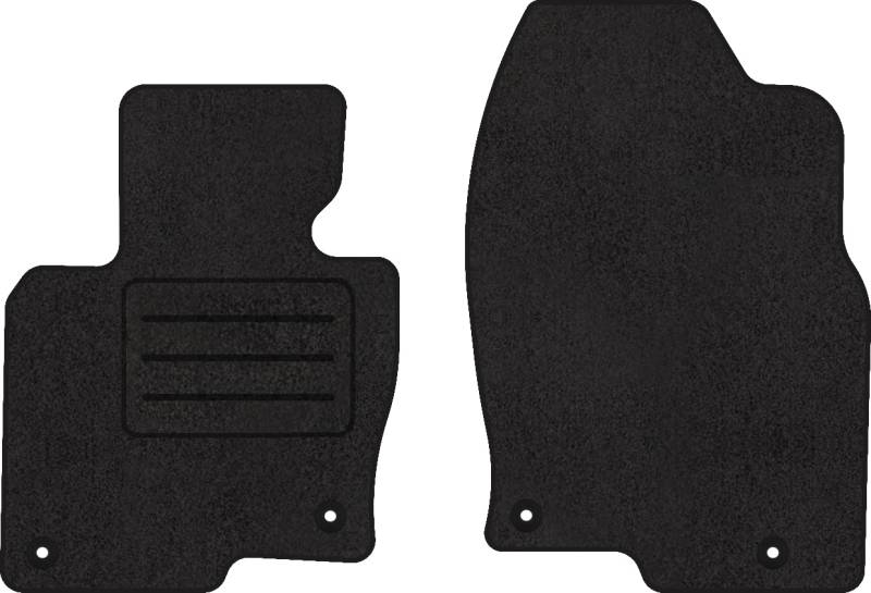 Fußmatten Velours Autoteppich passend für Mazda CX-5 II vorne schwarz von Motohobby.pl