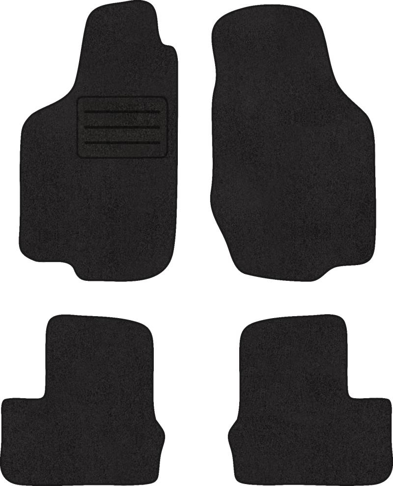Fußmatten Velours Autoteppich passend für OPEL ASCONA B Satz schwarz von Motohobby.pl