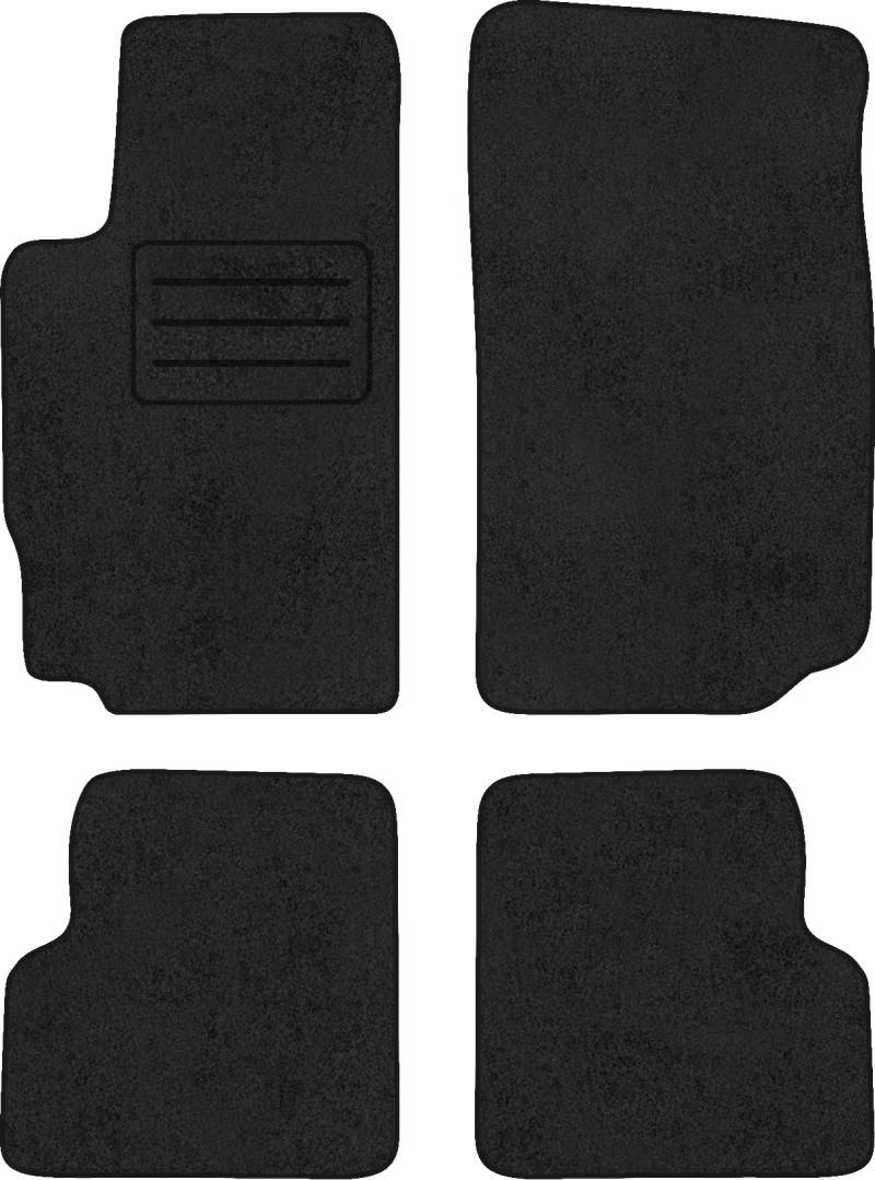 Fußmatten Velours Autoteppich passend für Peugeot 406 Satz schwarz von Motohobby.pl
