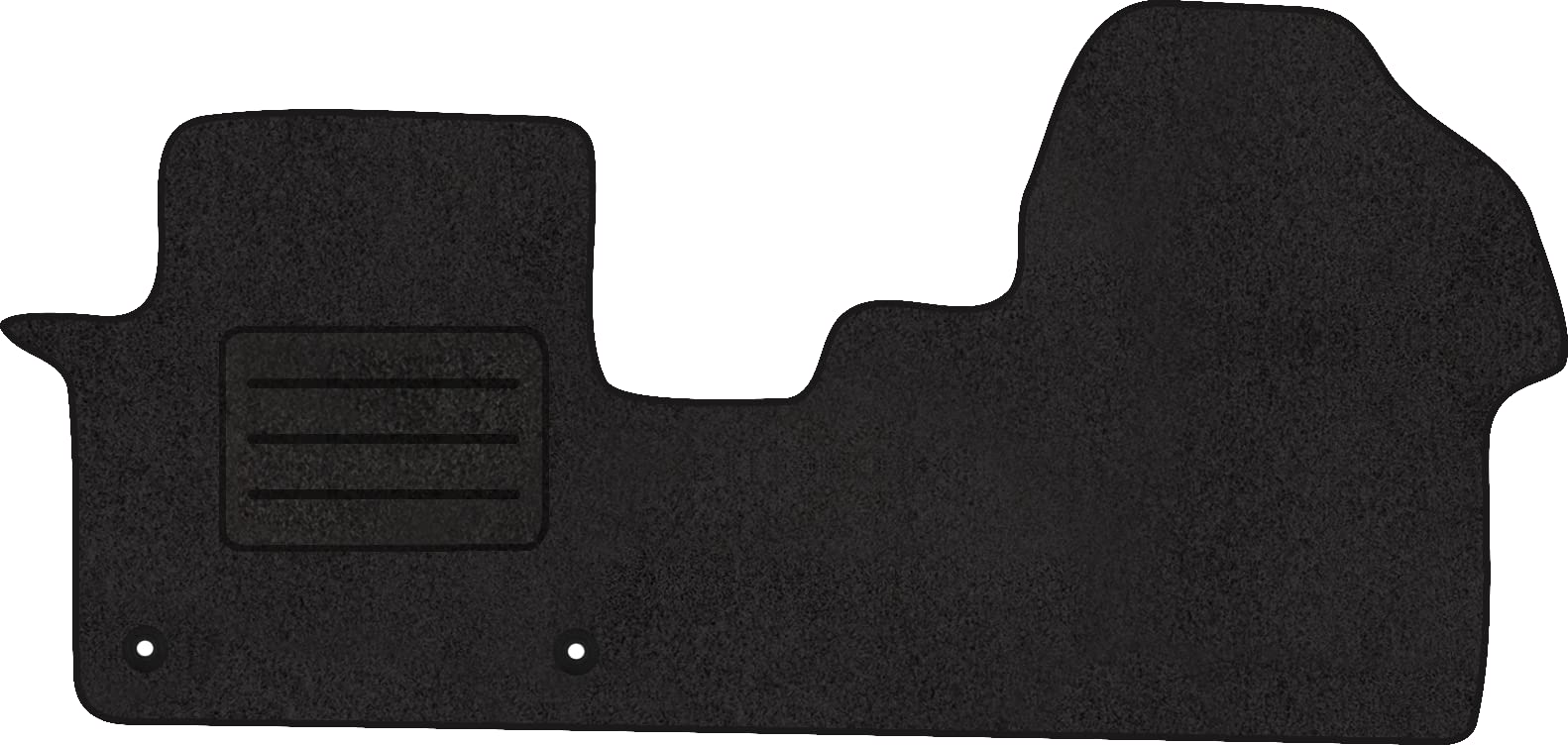 Fußmatten Velours Autoteppich passend für Peugeot EXPERT III vorne schwarz von Motohobby.pl