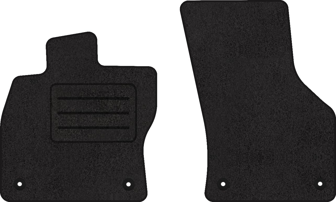 Fußmatten Velours Autoteppich passend für SEAT ATECA vorne schwarz von Motohobby.pl