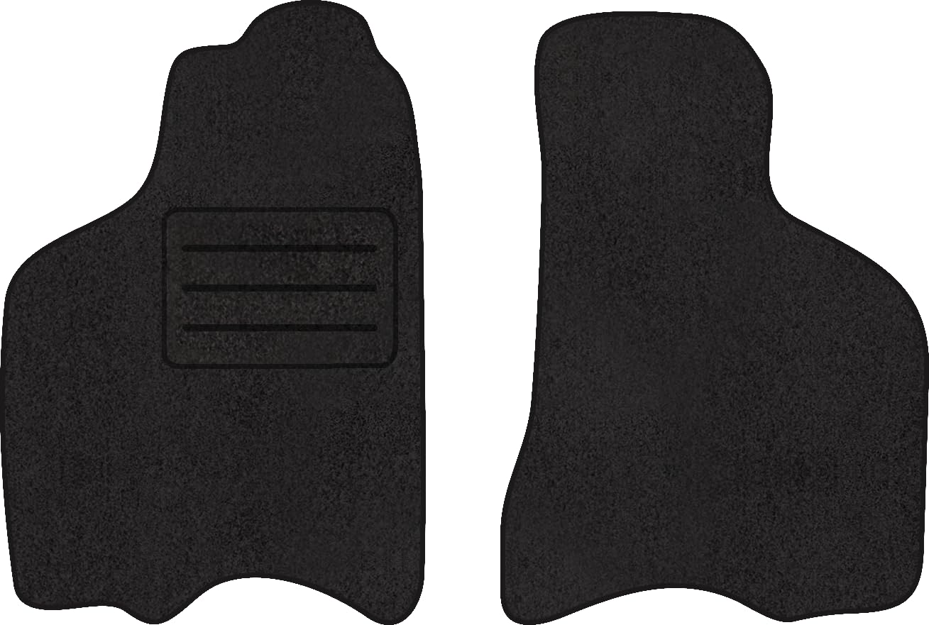 Velours VORNE Fußmatten Schwarz LUX für SEAT Arosa (1997-2004) 2-teilig von Motohobby.pl