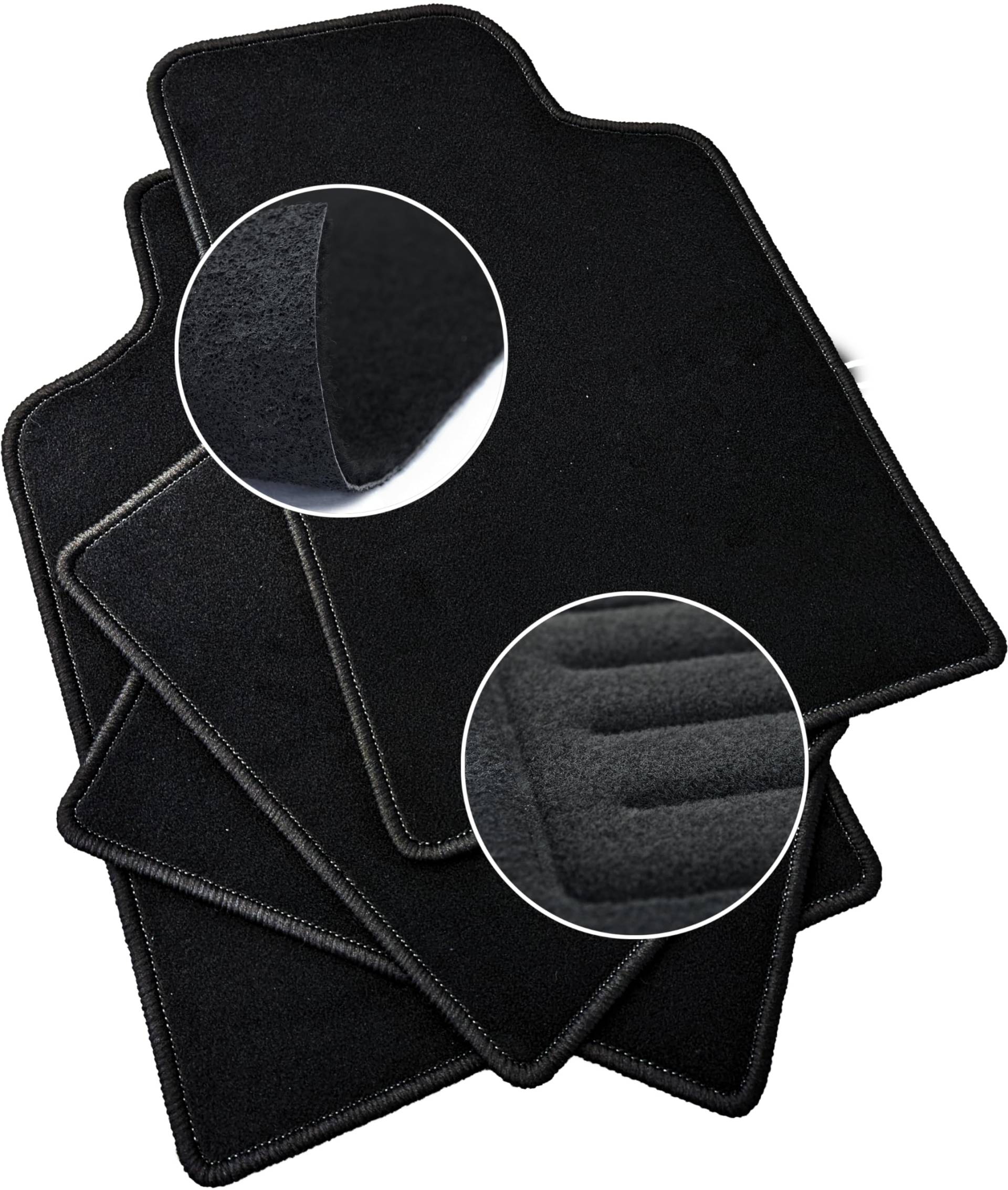 Ecolux Samt-Automatten passend für OPEL Vectra B (1995-2002) SCHWARZES Set von Motohobby.pl