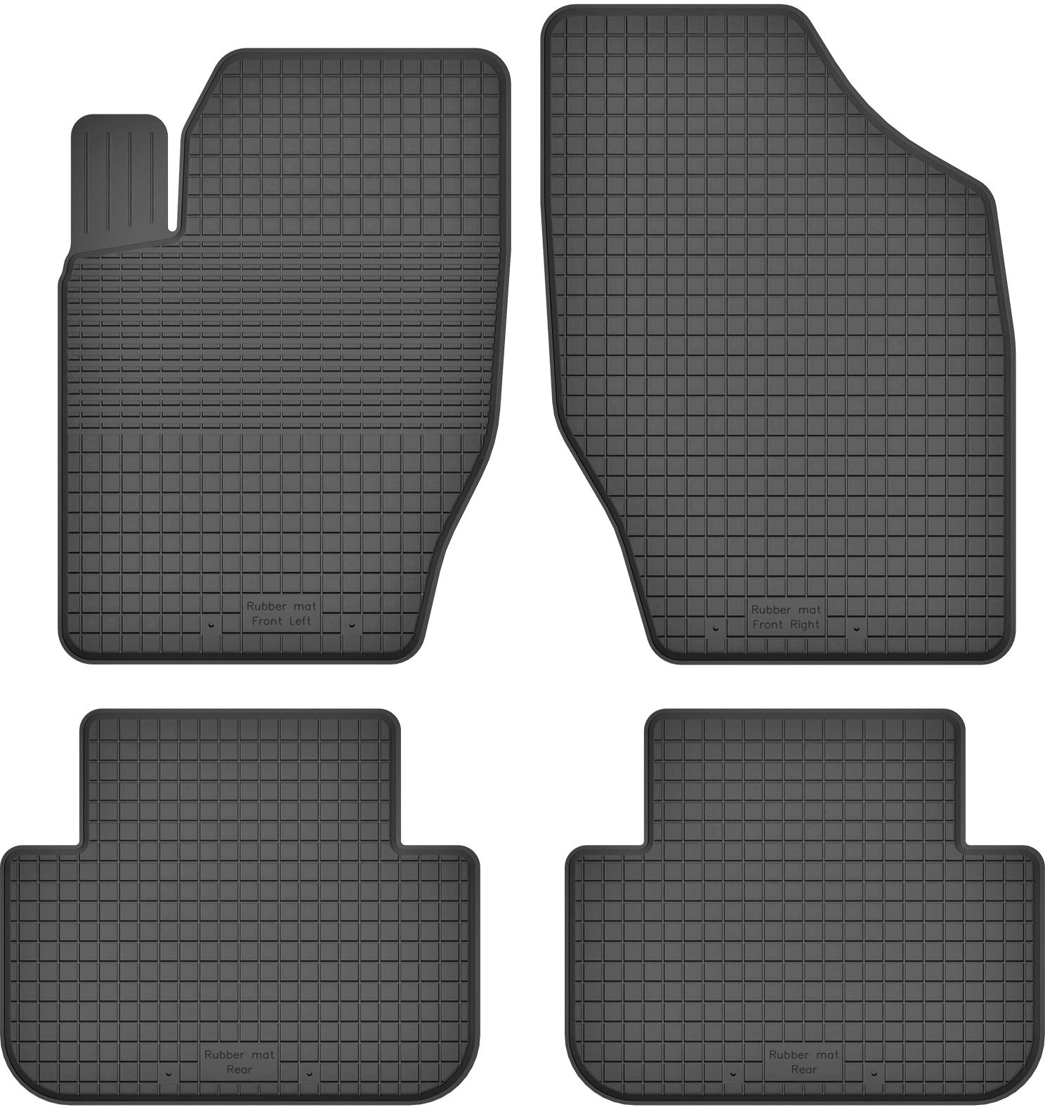 Motohobby Gummimatten Fußmatten Hoher Rand 15 mm für Citroen C4 I / C4 II/Peugeot 307/308 I - Passgenau von Motohobby
