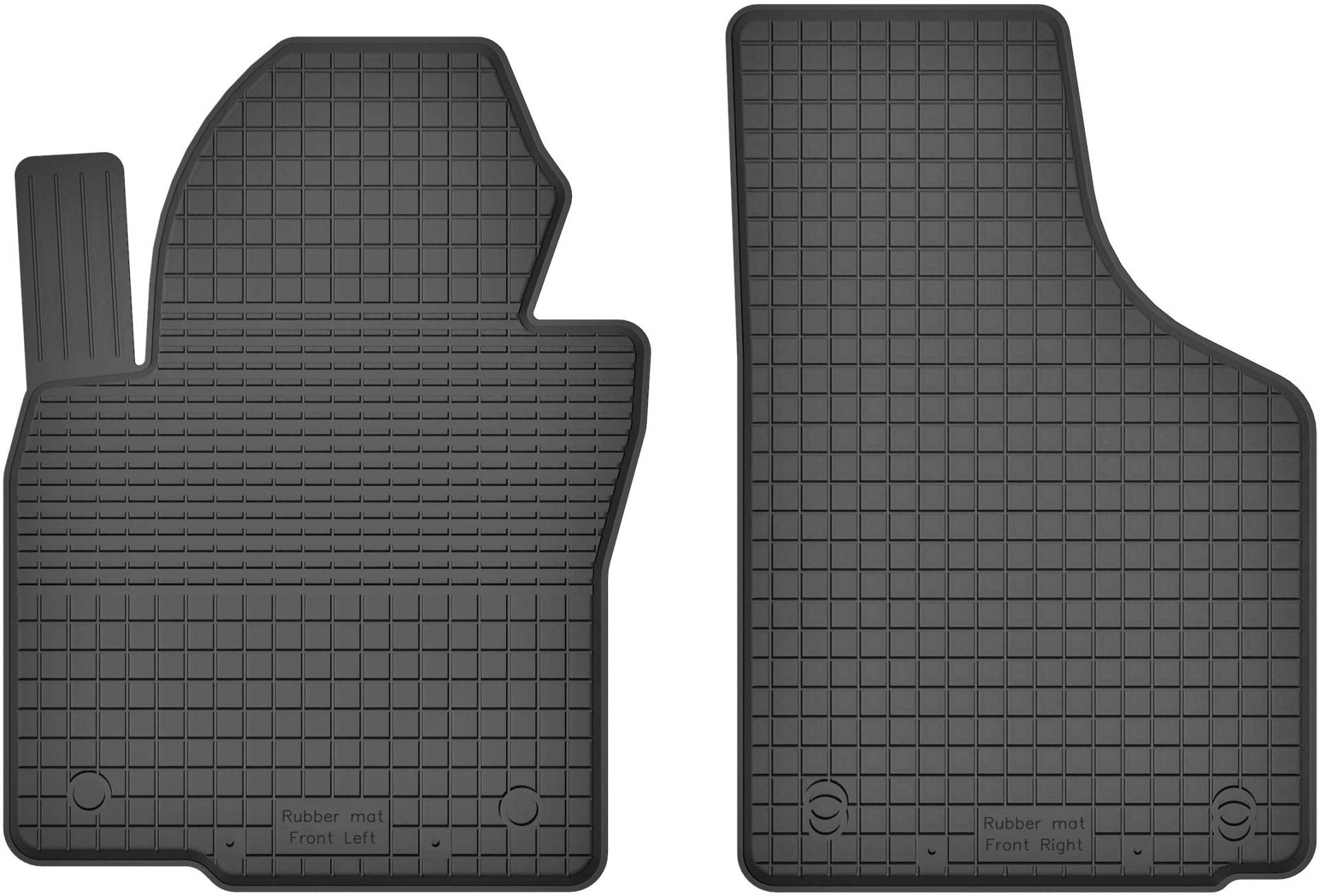 Gummimatten Fußmatten Vorne Hoher Rand 15 mm für VW Volkswagen Passat B6 / B7 / CC - Passgenau von Motohobby
