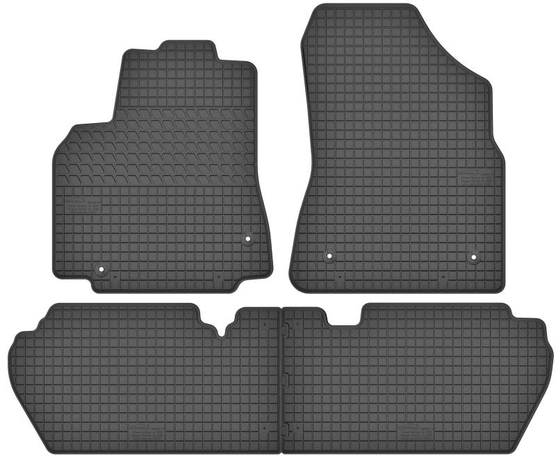 Motohobby Gummimatten Satz für Citroen Berlingo II/Peugeot Partner II (2008-2018) - Passgenau, Schwarz, 80 x 60 x 2 cm von Motohobby