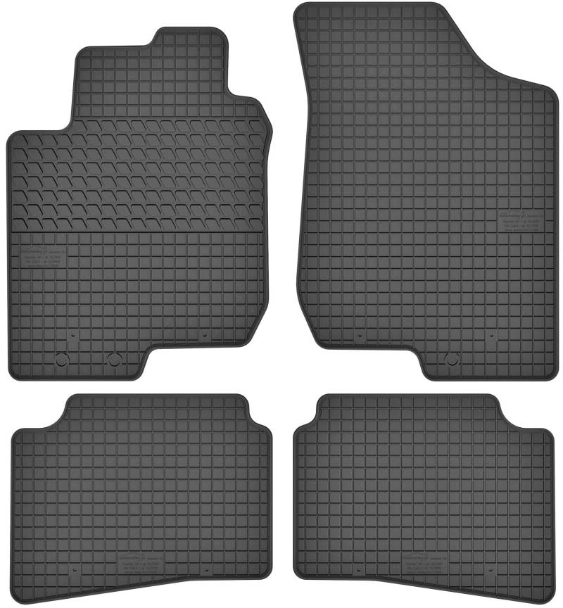Gummimatten Gummi Fußmatten Satz für Hyundai i30 I (2007-2012) / Kia Cee'd I (2007-2012) / Pro_Cee'd I (2008-2012) - Passgenau von Motohobby