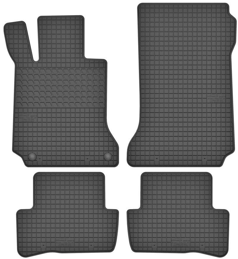 Gummimatten Gummi Fußmatten Satz für Mercedes-Benz C-Klasse W204 (2007-2014) - Passgenau von Motohobby