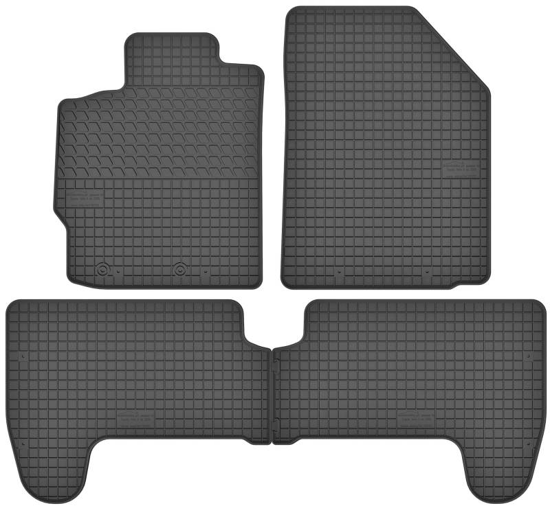 Gummimatten Gummi Fußmatten Satz für Toyota Yaris II (2005-2011) - Passgenau von Motohobby